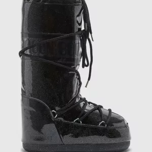 Moon boot low glitter black